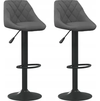 Barová židle Barové židle sametové tmavě šedé 2 ks 46x44x(82-103) cm