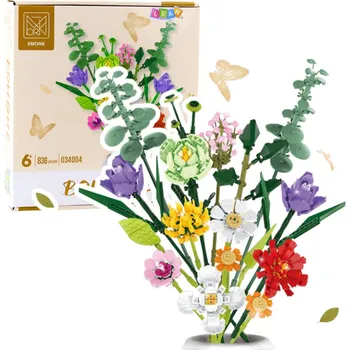 ostatní stavebnice Mamido Stavebnice kytice barevných květin 836 dílů