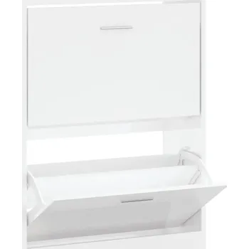 Botník Botník 63x24x81 cm, bílý vysoký lesk