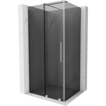 Mexen Velar posuvný sprchový kout 130 x 100 cm, grafit, kartáčovaný nikl - 871-130-100-41-97 Sprchové kouty