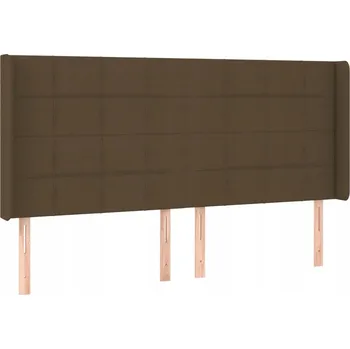 Čelo postele 183x16x118/128 cm, tmavě hnědá