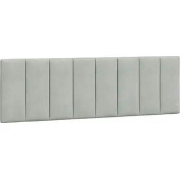 Polštář Světle šedý Samet Polštář čelo 160x45 cm