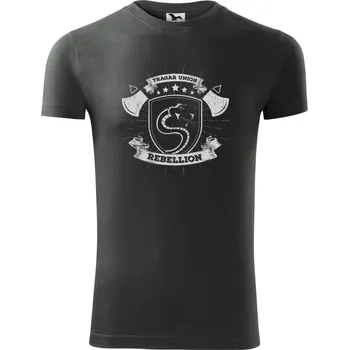 Pánské tričko Snake rebel - Viper FIT - Pánské zůžené tričko - S ( Tmavá břidlice (šedá se zeleným nádechem) )