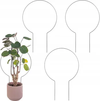 Stojan na květiny Kovové podpěry pro rostliny 38 cm 3 ks