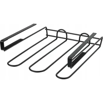 Stojan na víno ERNESTO kuchyňský držák na skleničky na víno, černý