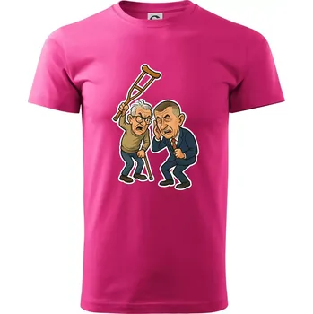 Pánská móda Babiš a berle - Klasické pánské triko vyšší gramáže - M ( Purpurová )