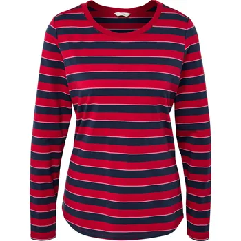 Pánské tričko 712913 - Tchibo - Sportovní triko s dlouhým rukávem - pro ženy - vel. XS 32/34 - barva: modrá/s proužky