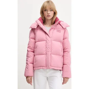 Péřová bunda Tommy Jeans DW0DW21623 růžová 39X, vel. L