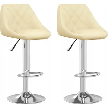 Barová židle Barová židle krémová 44x46x(82-103)cm s plynovým pístem a otočnou funkcí