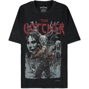 Pánské tričko TriDifuzed Tričkočko The Witcher - First Edition S Černá