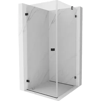 Mexen Lunar-B sprchový kout s otevíracími dveřmi vlevo 100 x 100 cm, transparentní, černá - 832-100-100-70-00-L Sprchové kouty