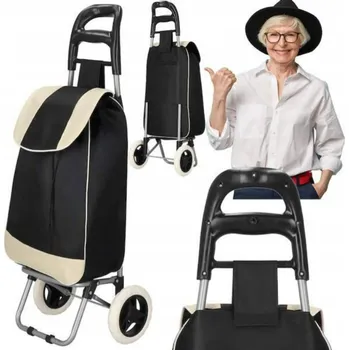 Nákupní taška Nákupní vozík SELF-LESS, černý len