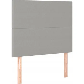 Čelo postele světle šedé 90x5x118/128 cm, 100% polyester