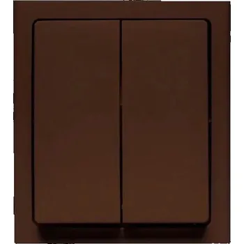 vypínač Dvojitý vypínač Klasik Polmark, odstíny hnědé ŁNH-2B.BR
