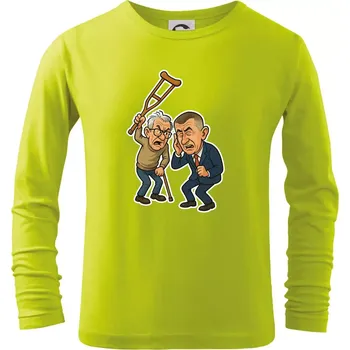 Dětská móda Babiš a berle - Triko dětské Long Sleeve - 104-110cm / 3-4 roky ( Limetková )