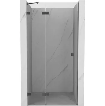 Sprchové dveře Mexen Lunar sprchové dveře otočné levé 110 cm, transparentní, gun gray kartáčovaný - 834-110-000-66-00-L Sprchové dveře