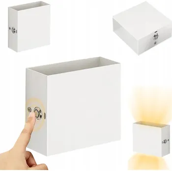 Nástěnné svítidlo LED nástěnné svítidlo s dotykovým ovládáním, bílé, do předsíně, ložnice, teplá bílá