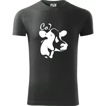 Pánské tričko Zmatená kráva - Viper FIT - Pánské zůžené tričko - XL ( Tmavá břidlice (šedá se zeleným nádechem) )