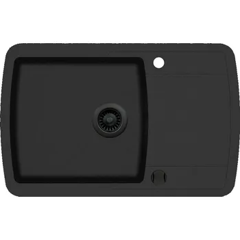 Granitový dřez Granitový dřez Helika LIRA SQL101 černá edice