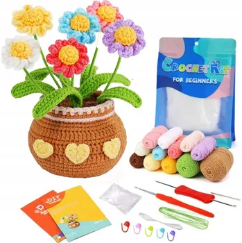 kreativní sada Háčkování Barevné astry