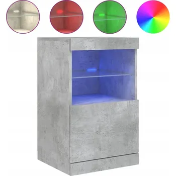 Komoda Komoda LED RGB betonový vzhled 41x37x67 cm šedá