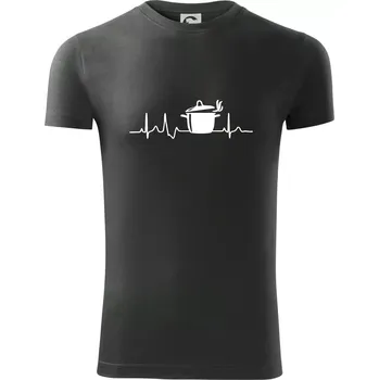 Pánské oblečení EKG kuchař hrnec - Viper FIT - Pánské zůžené tričko - 3XL ( Tmavá břidlice (šedá se zeleným nádechem) )