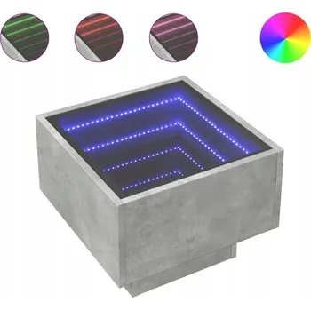 Noční stolek Noční stolek Infinity LED betonu šedý, 40x40x30 cm