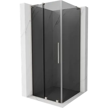 Mexen Velar L sprchový kout posuvný 110 x 110 cm, grafit, kartáčovaný nikl - 871-110-110-43-97 Sprchové kouty