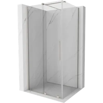 Mexen Velar sprchový kout posuvný 100 x 85 cm, transparentní, kartáčovaný nikl - 871-100-085-01-97 Sprchové kouty