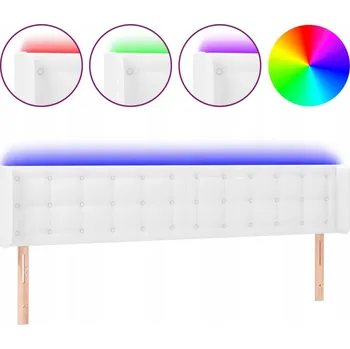 LED záhlaví postele bílé 183x16x78/88 cm