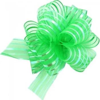 Stuha Stuha stahovací - organza LUX - 5/135 cm - zelená - 161612