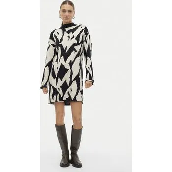 Dámské šaty Vero Moda Úpletové šaty Gold New Art 10311362 Černá Regular Fit M