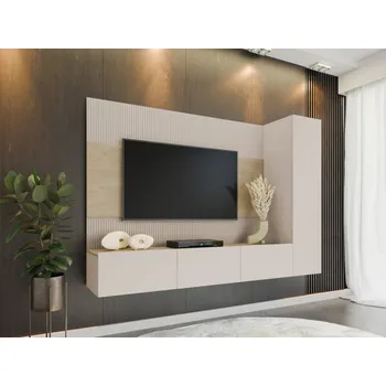 Obývací stěna Obývací stěna Cypria VI, Barva dřeva: pískově béžová / pískově béžová + dub cremona MIRJAN 5903211429217