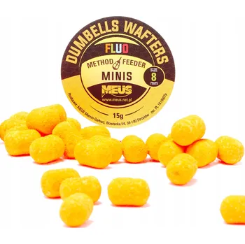 Boilies Fluo wafters dumbells 8mm příchuť perník, mini boilies