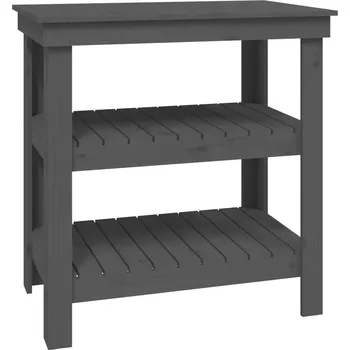 Psací stůl Pracovní stůl dřevěný borovice šedý 78,5x50x80 cm