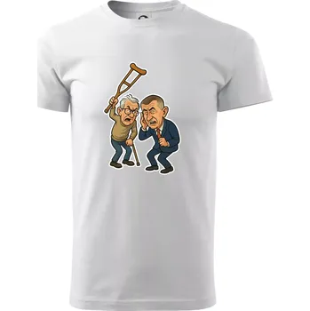 Pánské tričko Babiš a berle - Triko extra velké (5-8XL) - 5XL ( Bílá )