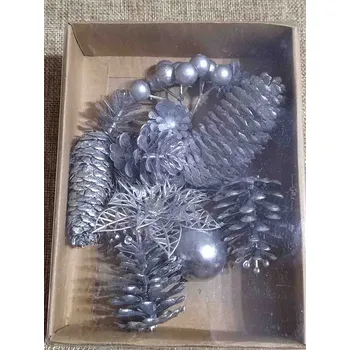 Dekorační přízdoby sada stříbrná