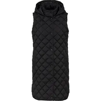 712285 - Tchibo - Dlouhá prošívaná vesta s kapucí - pro ženy - vel. 48 - barva: černá