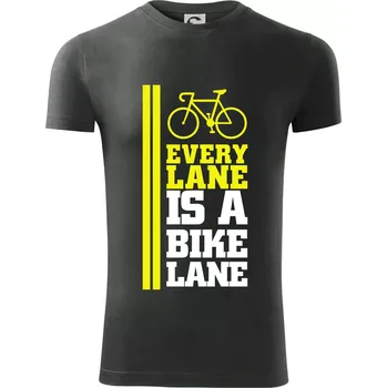 Pánské oblečení Every Lane Bike Lane - Viper FIT - Pánské zůžené tričko - S ( Tmavá břidlice (šedá se zeleným nádechem) )