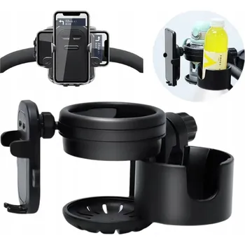 Košík na láhev Košík na lahev na pití Lova Nest Držák na 2 Lahve a Telefon černý