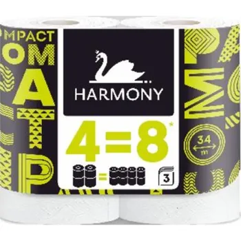 Maják Harmony 4ks/3vrs toaletní papír Compact 4=8