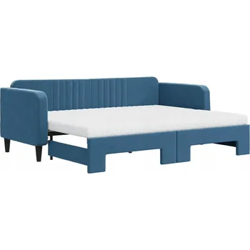 Pohovka Jednolůžková kovová postel 80x200 v odstínech modré