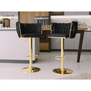 Nábytek Set dvou barových židlí Archie BS-1142, Barva: 77-černá MIRJAN 5903211338229