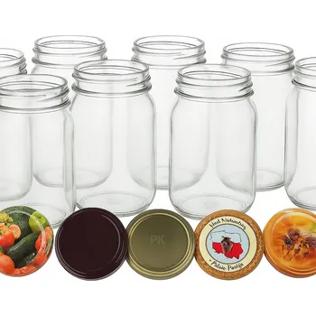 Sklenice Sada 32 KS SKLENICE 0,9 l + ŠROUBOVACÍ VÍČKA 82 mm NA ZAVAŘENINY