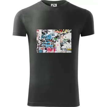 Pánské tričko Otrhaná nástěnka - Viper FIT - Pánské zůžené tričko - 2XL ( Tmavá břidlice (šedá se zeleným nádechem) )