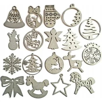 Vánoční dekorace Vánoční ozdoby na stromeček Vánoční Baňky Sada 18 ks! Stříbrné