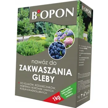 Hnojivo Hnojivo pro Okyselení Půdy 1kg pro Borůvky, Hortenzie, Rhododendrony Biopon