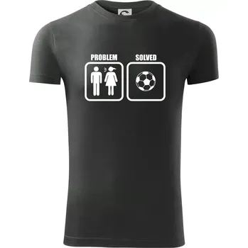 Pánské tričko Problém fotbal - Viper FIT - Pánské zůžené tričko - S ( Tmavá břidlice (šedá se zeleným nádechem) )