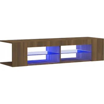 Televizní stolek TV stolek LED RGB 135x39x30 hnědý