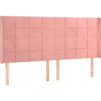 Čelo postele sametové růžové, 183x118 cm